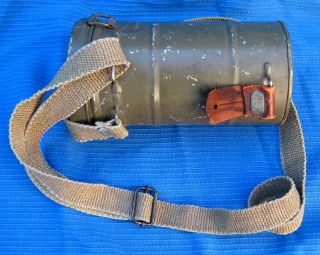 Finnish WWII Winter War Civil Guard Gas Mask Carrying Canister Can Nokia m32 3