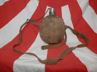 Ww2 Japanese Water Canteen Of A Navy Land Battle Corps.  Very Good