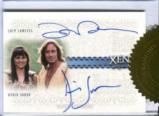 Xena Dangerous Liaisons Lucy Lawless & Kevin Sorbo Double Autograph Card Da9