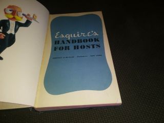 Esquire ' s Handbook for Hosts 1949 Vintage Cocktail Book Recipes 2