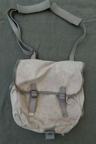 Wwii U.  S.  Marine Corps,  Officer’s Musette Bag,  Boyt,  Dated 1944,  Khaki Canvas