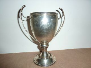 1927 Solid Silver 15cm Trophy Cup With Handles - Croxton Bowls Challenge Cup - 201 G