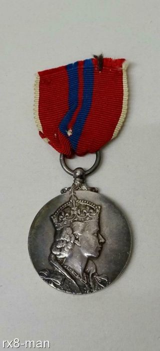 Official Royal 1953 Queen Elizabeth Ii Coronation Solid Silver Medal