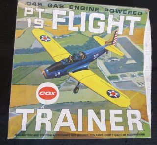 Vintage Cox Pt - 19 Flight Trainer.  049 Gas Engine Powered