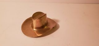Vintage Very Heavy Solid Brass Bronze Cowboy Hat Support A Band Kid