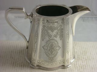 Victorian Fine Heavy John Bingham 1887 Silver Creamer 208 Grams Splendid Item