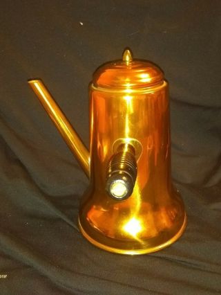 Vintage Estate Coppercraft Guild Copper/tin Lined Tea/coffee Pot W/ Paperwork