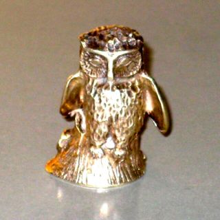 Kirk & Son Solid Cast Sterling Silver Owl Figurine 117 Gram Vintage Wise Bird