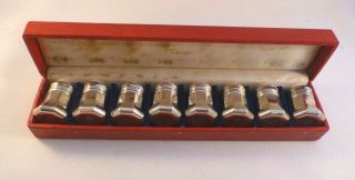 Cartier Sterling Set Of 8 Individual Salt Shakers