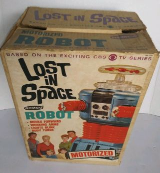 ⚡box Only - 1966 Remco Lost In Space Robot Vintage Rare Tv Show Collectible To