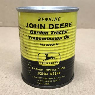 Vintage John Deere Garden Tractor Transmission Oil Can Am30200m 8oz Full Can
