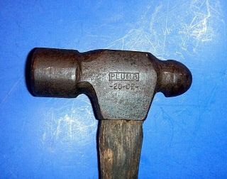 Vintage " Plumb / 20 Oz " Ball Pien Peen Hammer