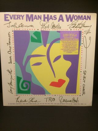 Every Man Has A Woman Lp Vinyl Autographed Signed Yoko Ono (to David Geffen?) 