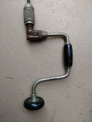 Vintage Stanley No.  945 - 10in - Ratcheting Hand Auger Crank Drill W/ Bit