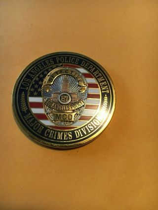 Los Angeles Police Major Crimes Challenge Coin Lapd Detective