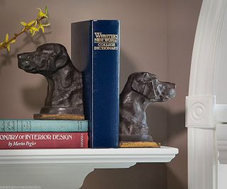 Bookends - Labrador Retriever Bookends - Bronze Finish Lab Bookends - Book Ends