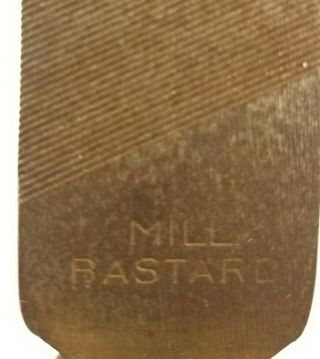 Vintage 12 Inch Mill Bastard File With Wood Handle Great Man Cave Decor