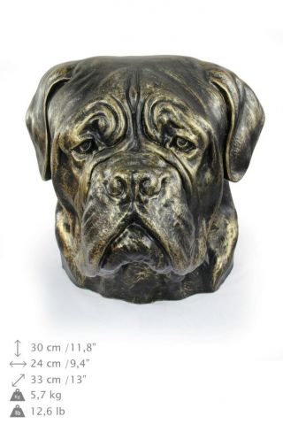 Dogue De Bordeaux,  Dog Head Urn Made Of Resin,  Artdog,  Usa