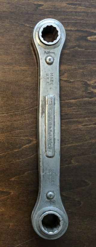 Vintage Craftsman Box End Ratchet Wrench 1/2 " - 9/16 ".  Made In The Usa