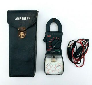 Amprobe Clamp On Analog Amp Meter AC/DC Volt Meter Case 2