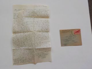 Wwii Letter 1944 Holland Office Of Field Director American Red Cross War Ww2