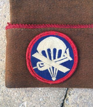 Wwii Airborne Artillery Overseas Cap; Theater Made Patch