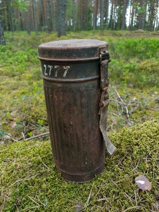 Ww2 German M38 Gas Mask Canister Barn Find From Kurland