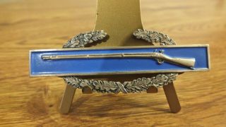 Wwii Era Us Combat Infantry Badge Cib Sterling Silver Clutches Pin Soldier Medal
