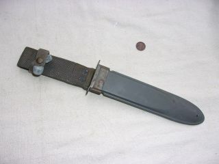 Ww2 Us Navy Mk 2 Combat Knife Scabbard - - Grey Plastic And Web Construction