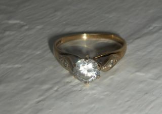 Vintage 9ct Gold Diamond Ring Size N Weight 1.  58g