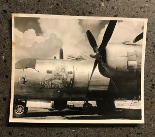 Vintage Wwii B - 32 Dominator Airplane Nude “ Hobo Queen “ Nose Art Photo