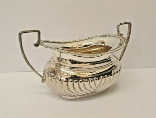 Lovely Antique Solid Silver Sugar Bowl C1913 George Nathan & Ridley Hayes 167g