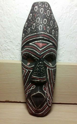 Spectacular Oceanic Papua Guinea Tribal Carved Wood Wall Sculpture,  Mask
