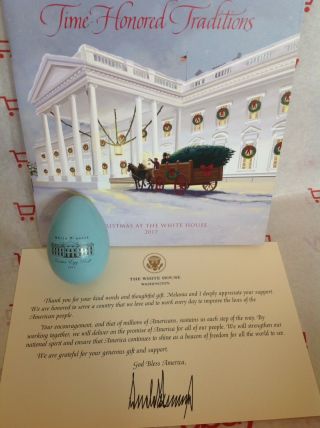2017 Trump White House Easter Egg Blue,  Card,  Xmas Book