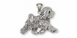 Tibetan Terrier Pendant Jewelry Sterling Silver Handmade Dog Pendant Ttr - P