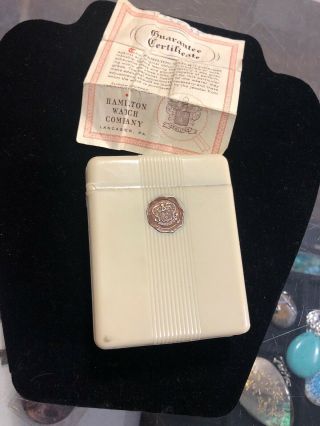 Vintage Hamilton Bakelite Box 992 Pocket Watch Railway Special 10k Gf Box Only