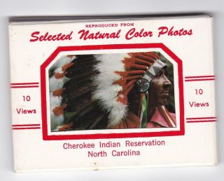 Cherokee Indian Reservation North Carolina 10 Views From Color Photos Souvenir