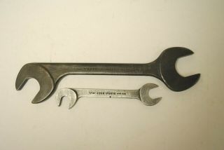 Proto & Plomb Offset Open End Wrench Pair 7/16 & 7/8 In 3326 & 3356 Vintage Usa