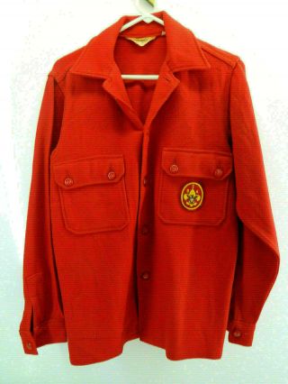 Boy Scout Official Red Wool Jacket Size 20 - 552 Bsa Euc Uniform Historical