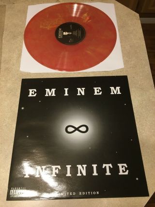 Eminem Infinite [pa] Orang Vinyl Lp Record Limited Edition Featuring D12 Member