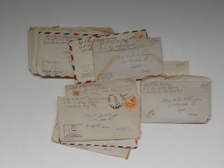 15 Wwii Letters 120th Infantry Censored Mail Apo Springfield Massachusetts Ww2