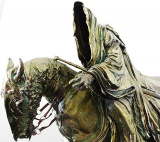 Sideshow Weta Lotr Faux Bronze Ringwraith And Steed Polystone Statue Figure Rare
