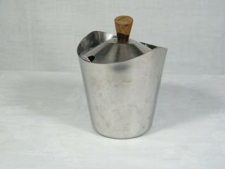 A " Lundtofte " 18/10 Stainless Steel Jam Or Honey Pot With Liner.