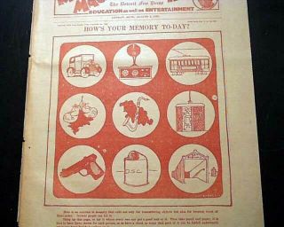 HARRY HOUDINI Escape Artist Magic Magician TRICKS Games Puzzles 1925 Newspaper 2
