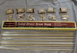 Solid Brass Stair Runner Rods - For Stairs Up To 28 In Wide