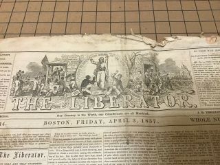 The Liberator April 3,  1857 - - The Blackamoors,  William Penn Letter,  Slave Death