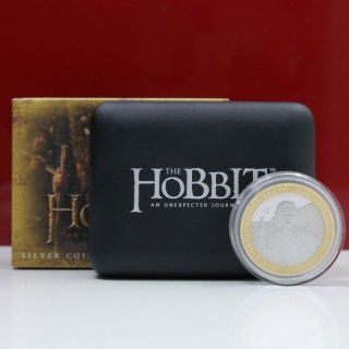 Rare Lord Of The Rings Pure Silver 999/1000 The Hobbit Coin 24k Gold Plated