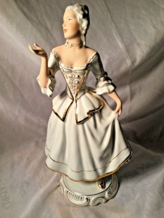 Vintage Royal Dux Lady Porcelain Figurine Rococo Dancer 197