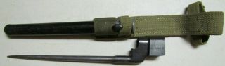 Enfield No.  4 Mk Ii Spike Bayonet With Scabbard And Frog