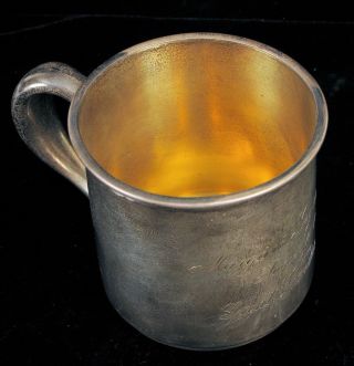 1927 Gorham Sterling Silver 7957 Cup Mug Bb&b Co Philadelphia Engraved 94 Grams
